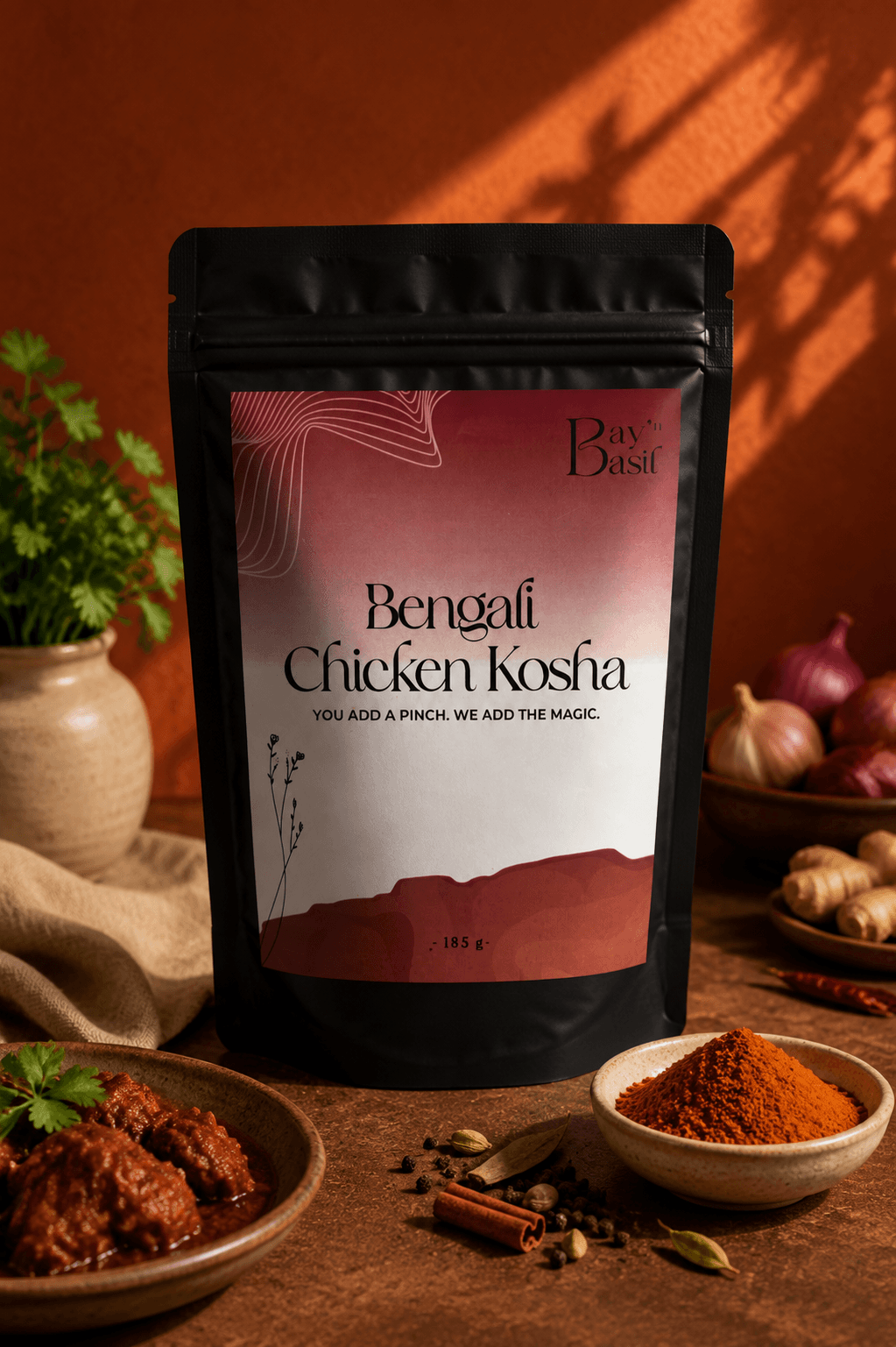 pouch shot — Bengali Chicken Kosha